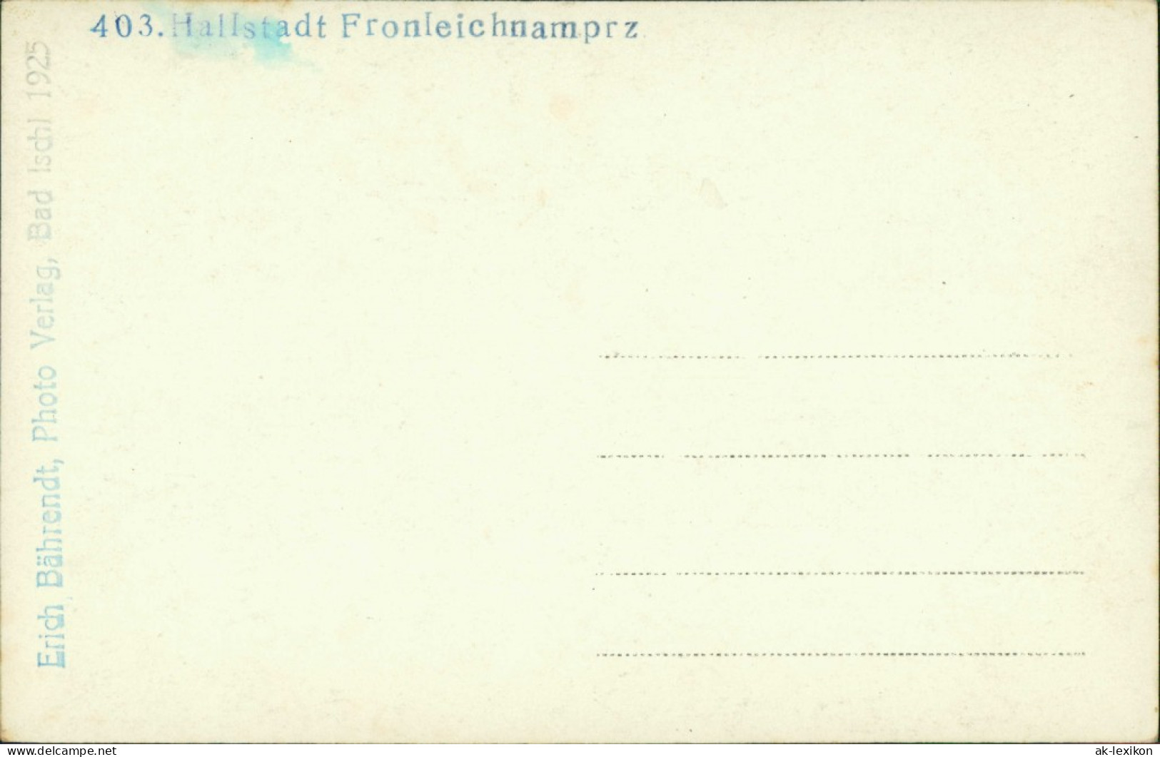 Ansichtskarte Hallstatt Fotokarte: Fronleichnamprozession 1925 - Other & Unclassified