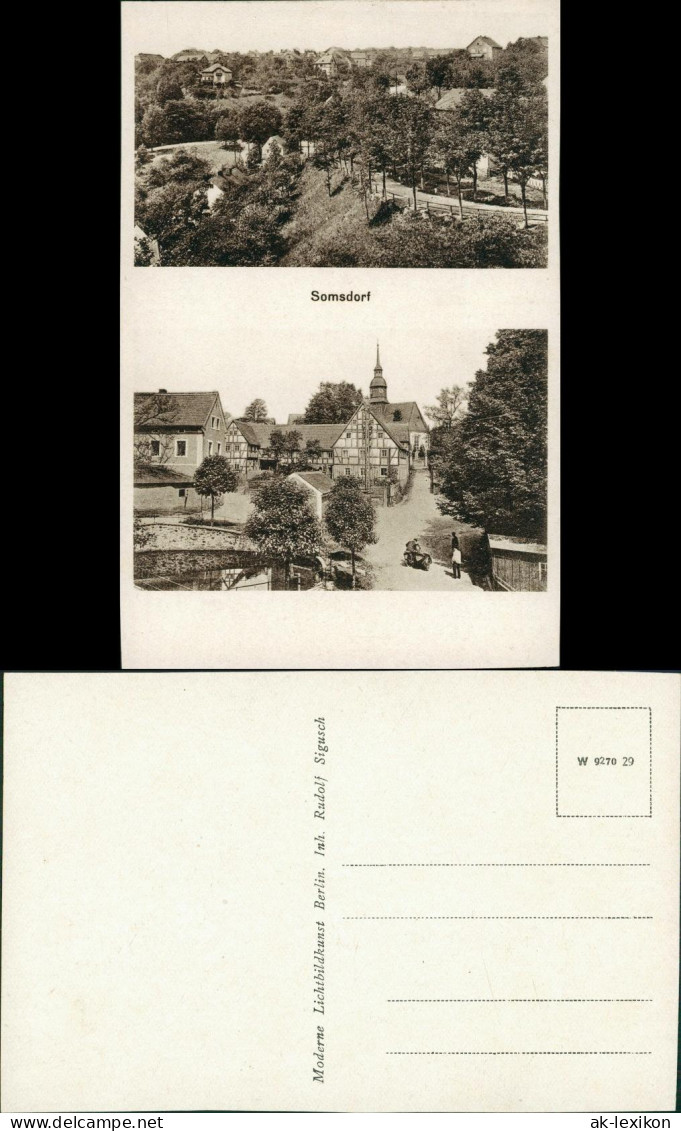 Ansichtskarte Somsdorf-Freital 2 Bild: Straßen 1934 - Freital