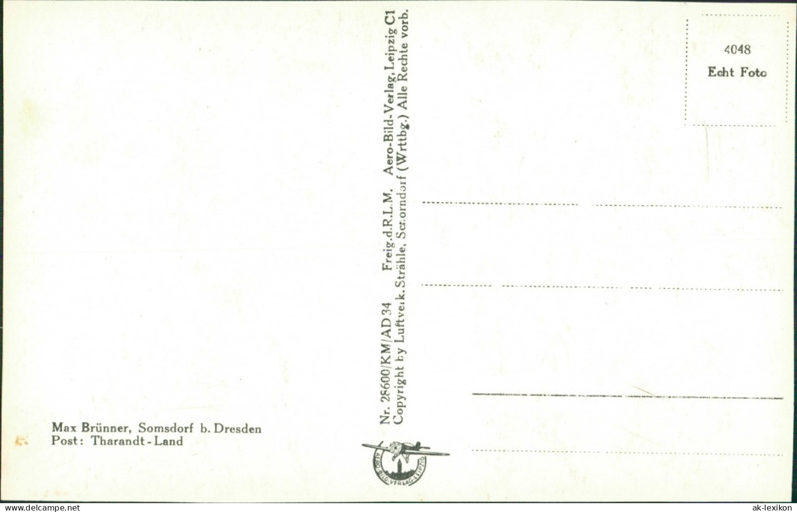 Ansichtskarte Somsdorf-Freital Luftbild 1932 - Freital