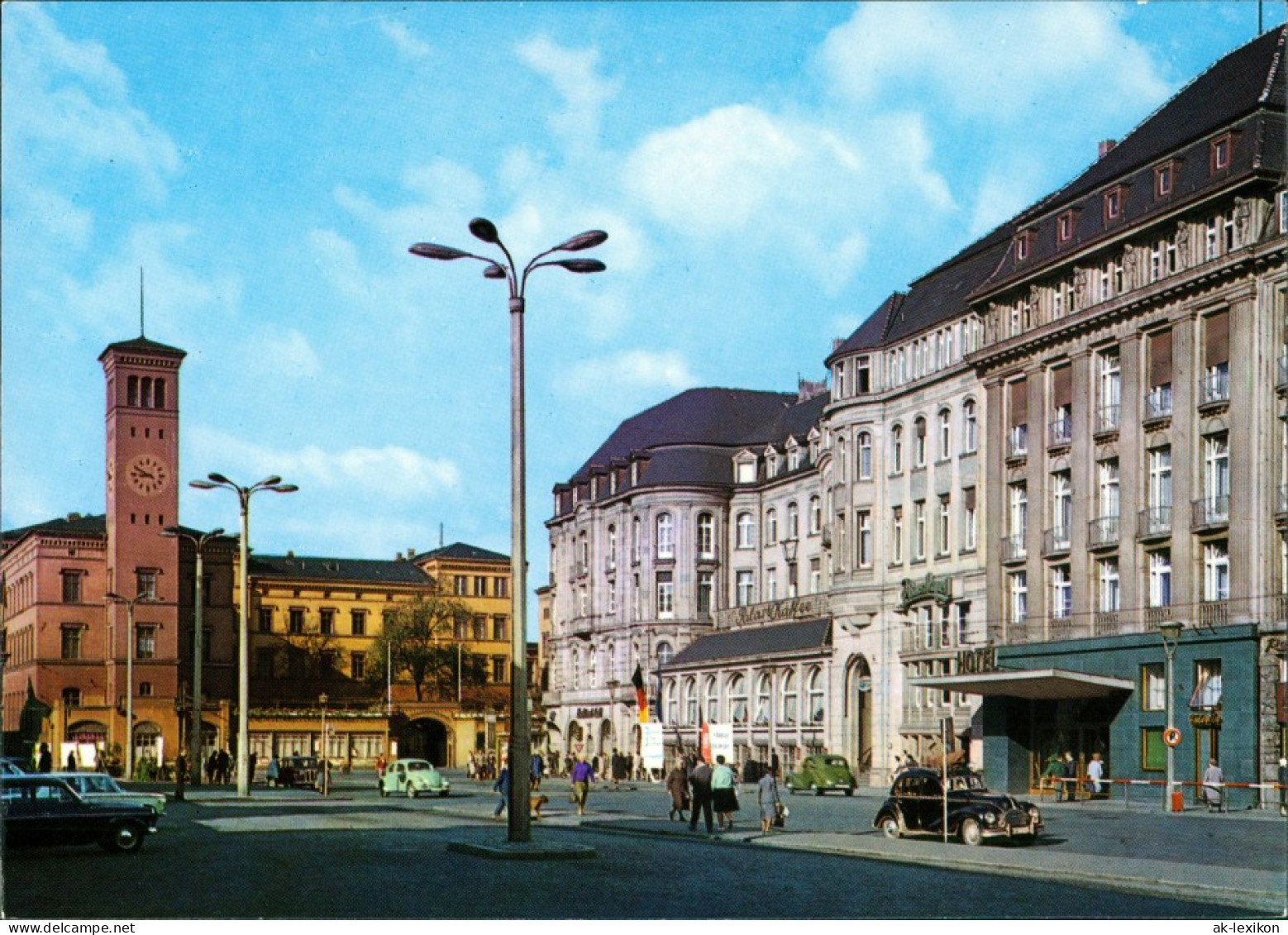 Ansichtskarte Erfurt Bahnhofsplatz Mit Interhotel "Erfurter Hof" 1969/1972 - Erfurt