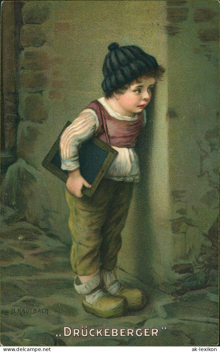 Ansichtskarte  Kinder Künstlerkarten Drückeberger H. Kaulbach 1911 - Portraits