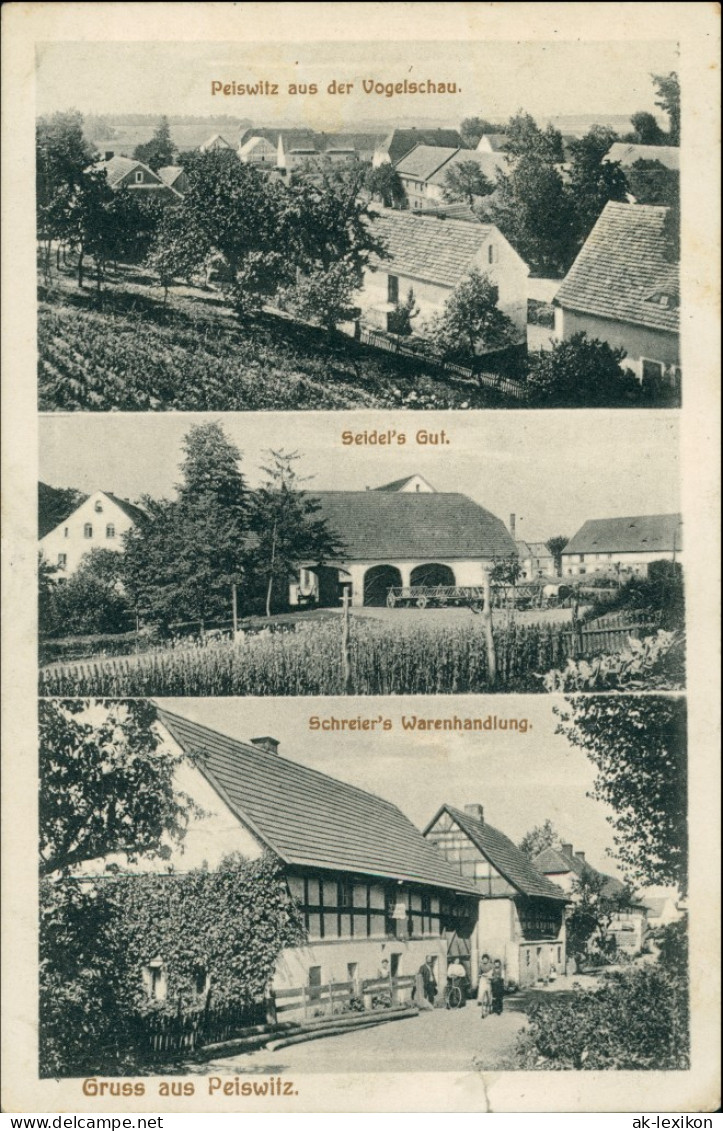 Postcard Peiswitz (b Goldberg) Pyskowice 3 Bild: Seidels Gut 1912 - Schlesien