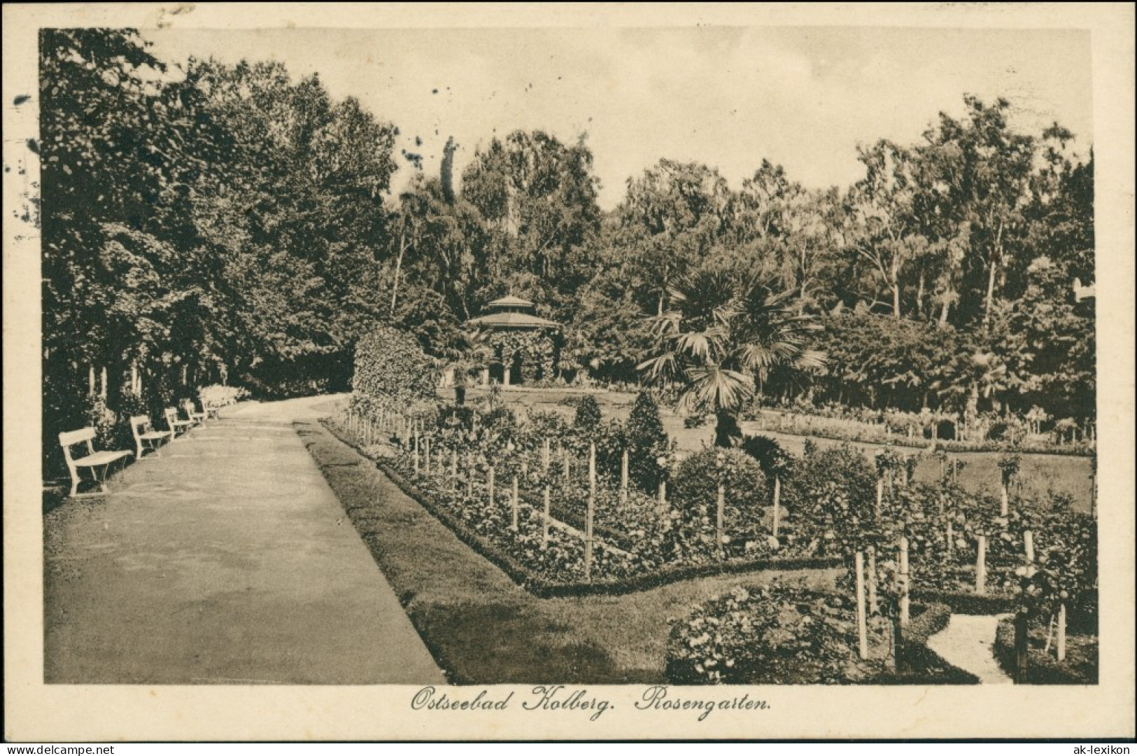 Postcard Kolberg Kołobrzeg Partie Im Rosengarten 1922 - Pommern