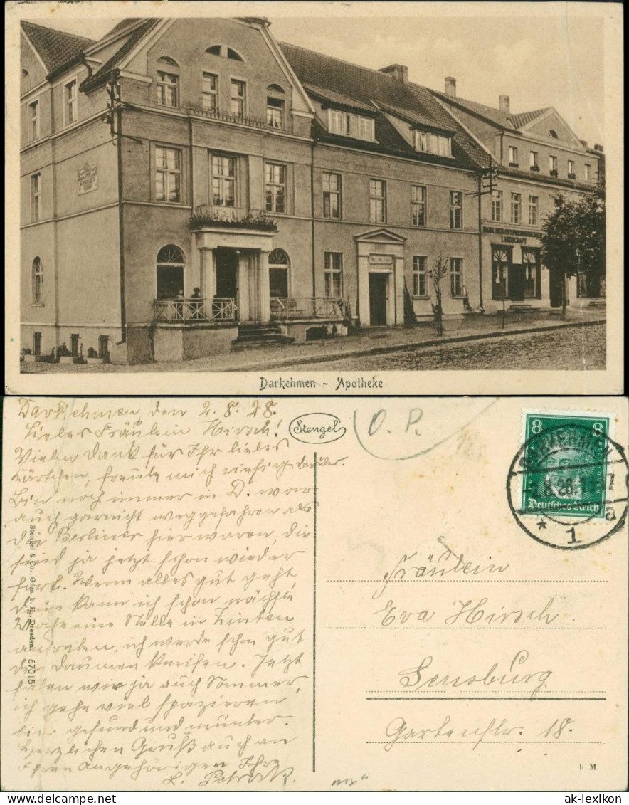 Darkehmen Osjorsk (Darkiejmy / Darkiemis / Озёрск) An Der Apotheke 1926 - Ostpreussen