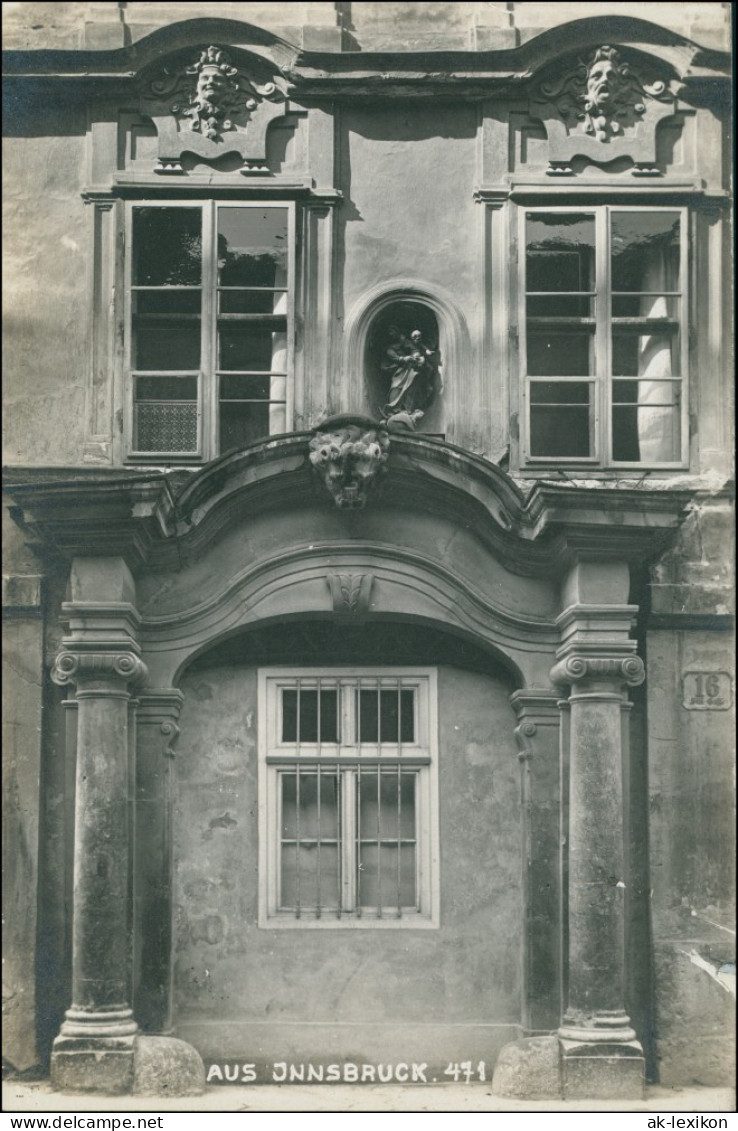 Ansichtskarte Innsbruck Hauseingang, Stuck - Fassade 1909 - Innsbruck