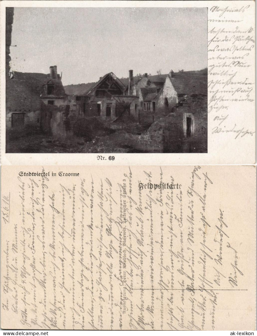 CPA Craonne Ansicht Stadtviertel 1. Weltkrieg 1916 - Craonne