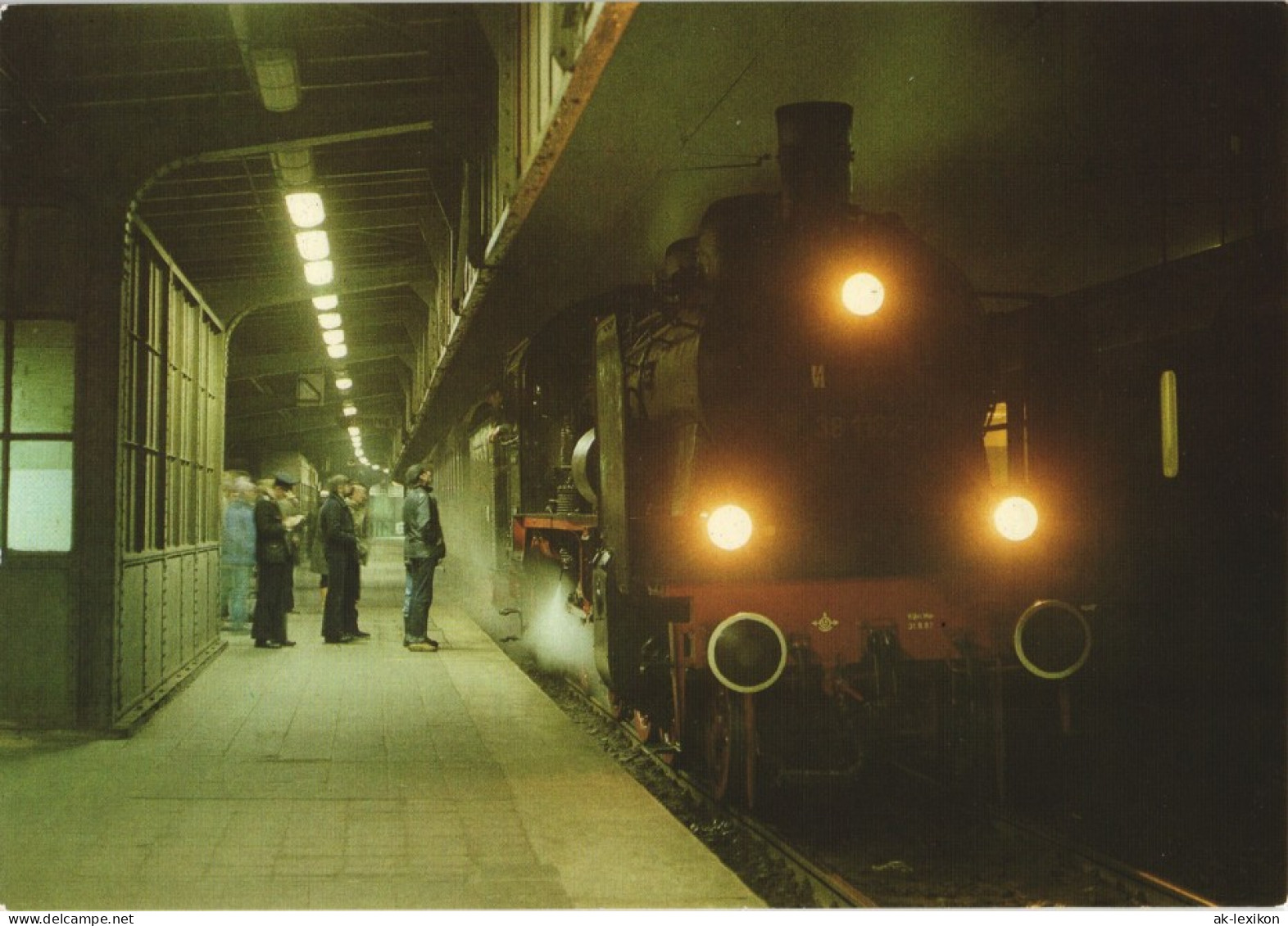 Ansichtskarte Zwickau Dampflok Im Hbf Museums-Lokomotive 38 1182 1986 - Zwickau