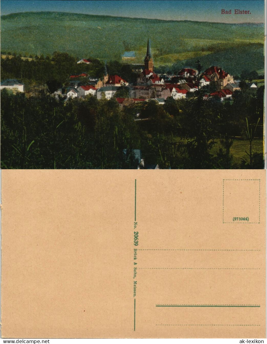 Ansichtskarte Bad Elster Totalansicht 1913 - Bad Elster