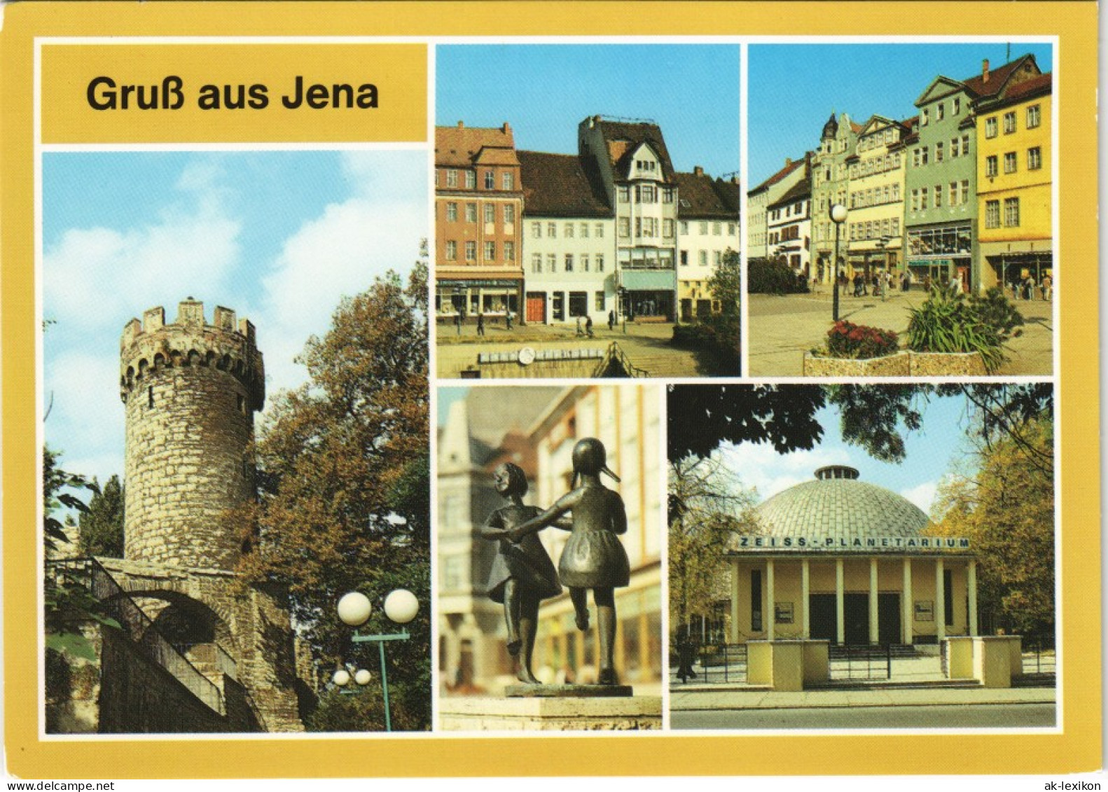 Jena Pulerturm, Markt, Johannisstraße, Platz Der Kosmonauten   1990 - Jena