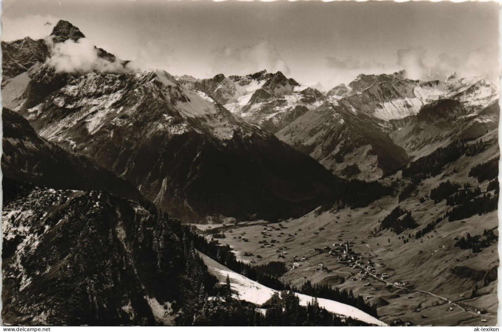 Ansichtskarte Kleinwalsertal-Mittelberg Panorama-Ansicht 1955 - Autres & Non Classés