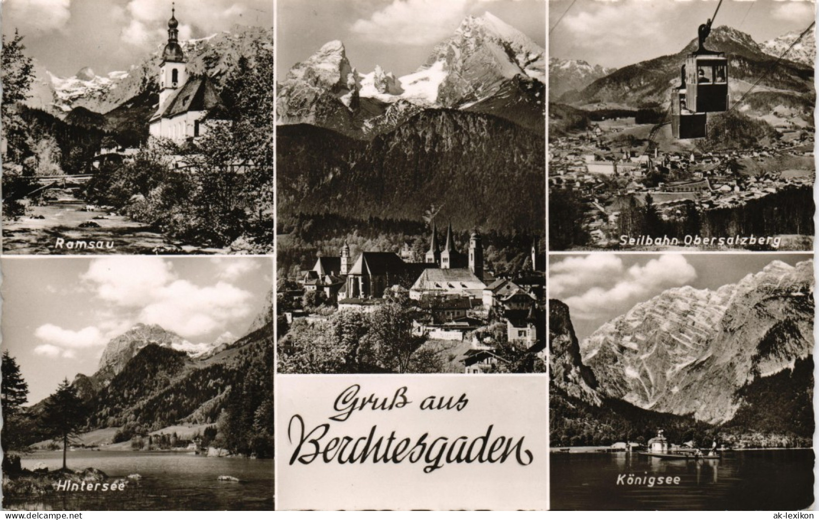 Berchtesgaden Mehrbild-AK Umland- Seibahn Obersalzberg Uvm. 1956 - Berchtesgaden