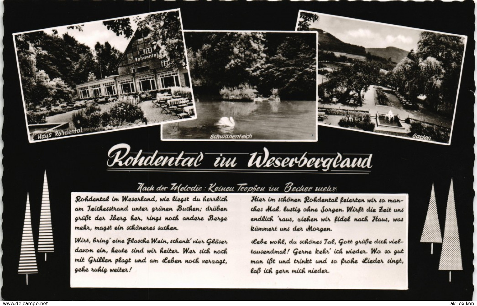 Hessisch Oldendorf Umland-Ansichten Rohdental Weserbergland Mit Lied-Text 1961 - Hessisch-Oldendorf