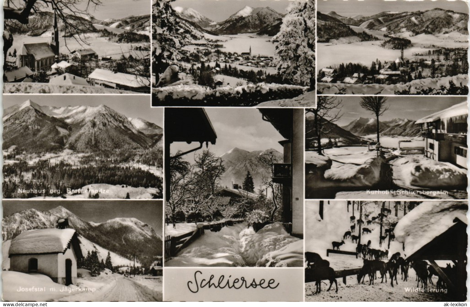 Ansichtskarte Schliersee Mehrbildkarte Mit Winter-Ansichten 1963 - Schliersee