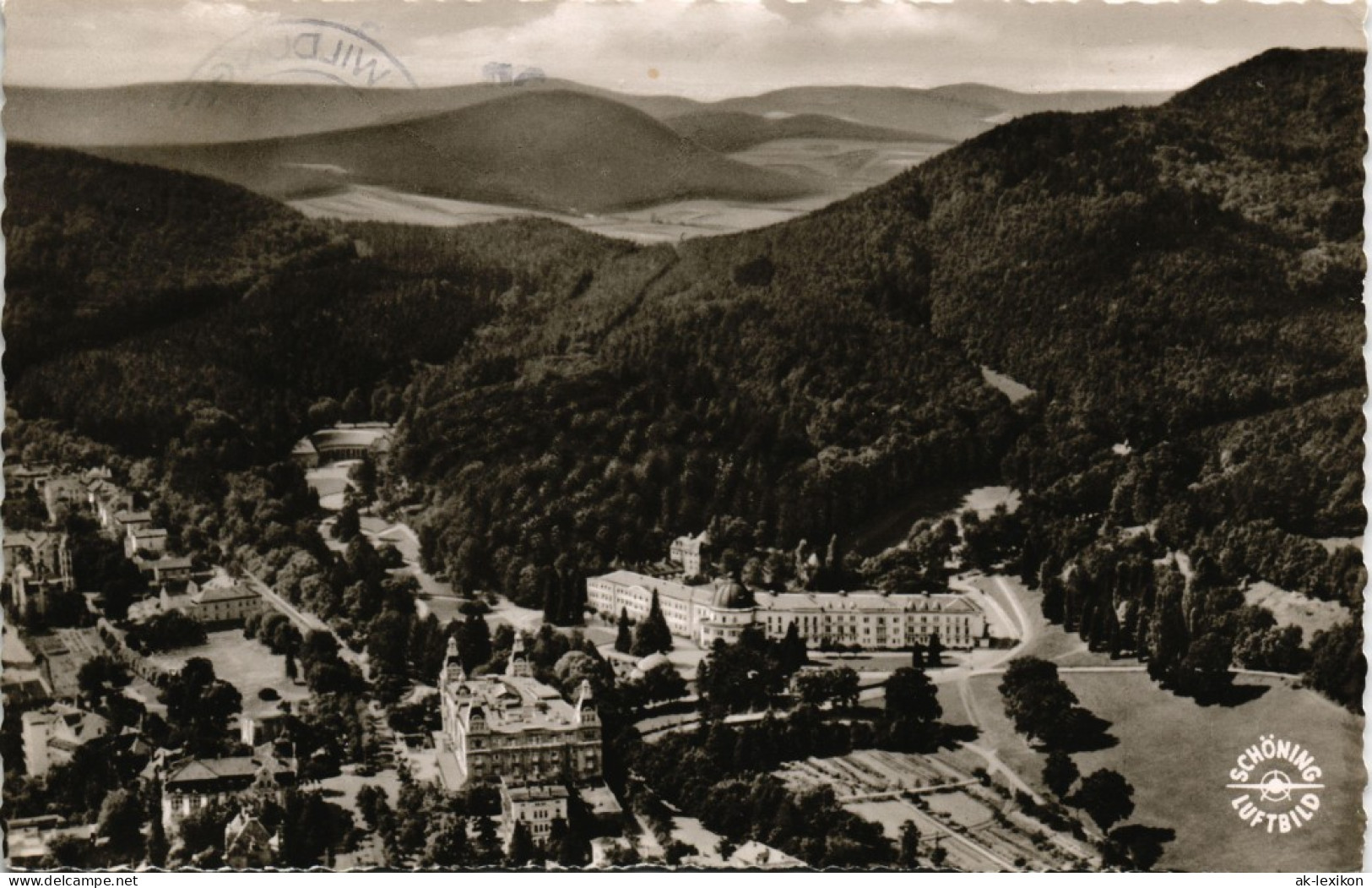 Ansichtskarte Bad Wildungen Luftbild Weltbad Vom Flugzeug Aus 1962 - Bad Wildungen