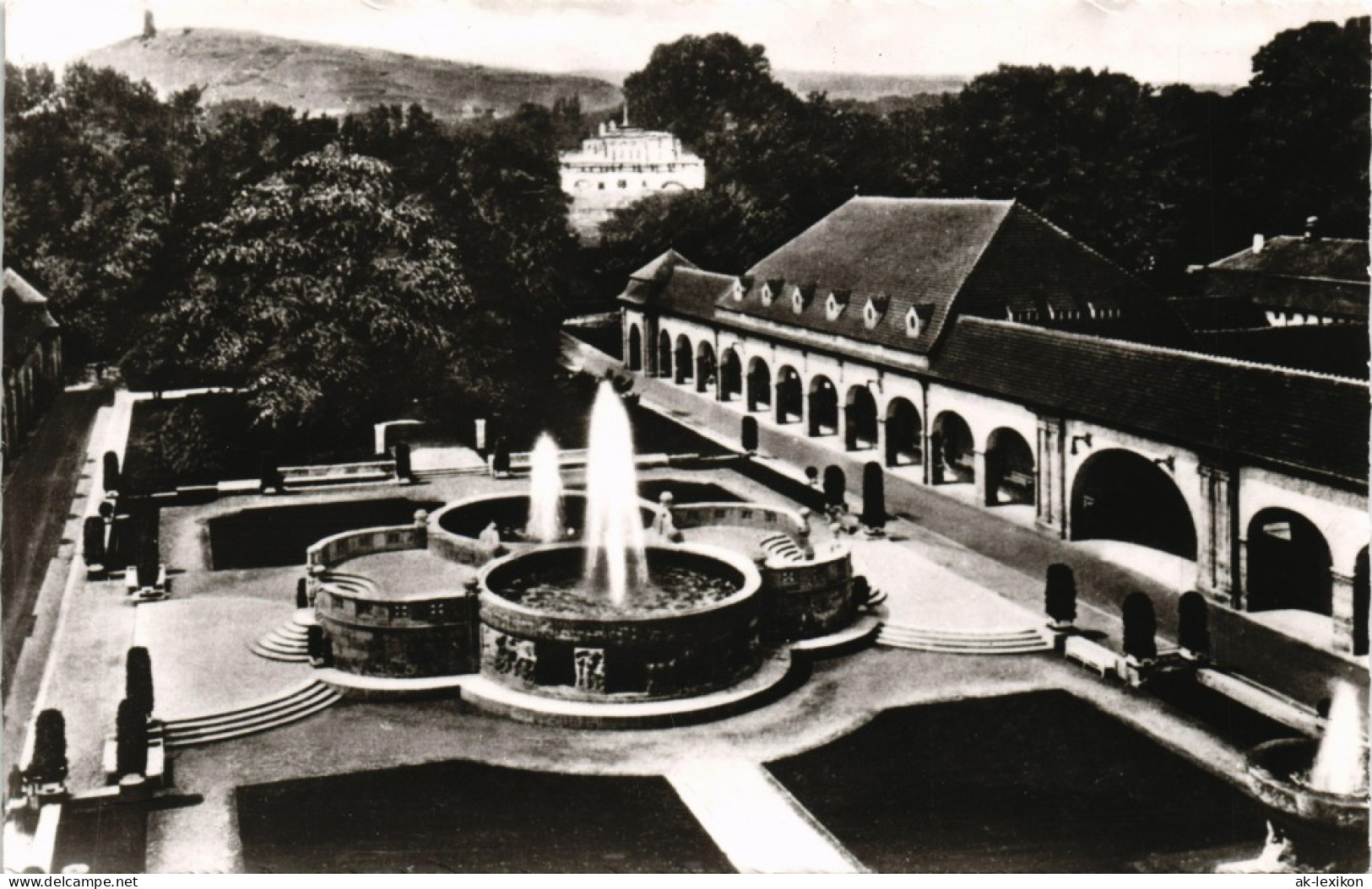 Ansichtskarte Bad Nauheim Sprudelhof Wasserkunst Wasserspiele 1967 - Bad Nauheim