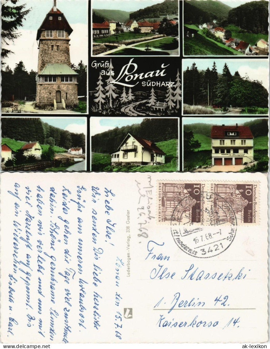 Lonau-Herzberg (Harz) Mehrbild-AK  Ansichten, Wohnhäuser, Panorama Uvm. 1968 - Herzberg