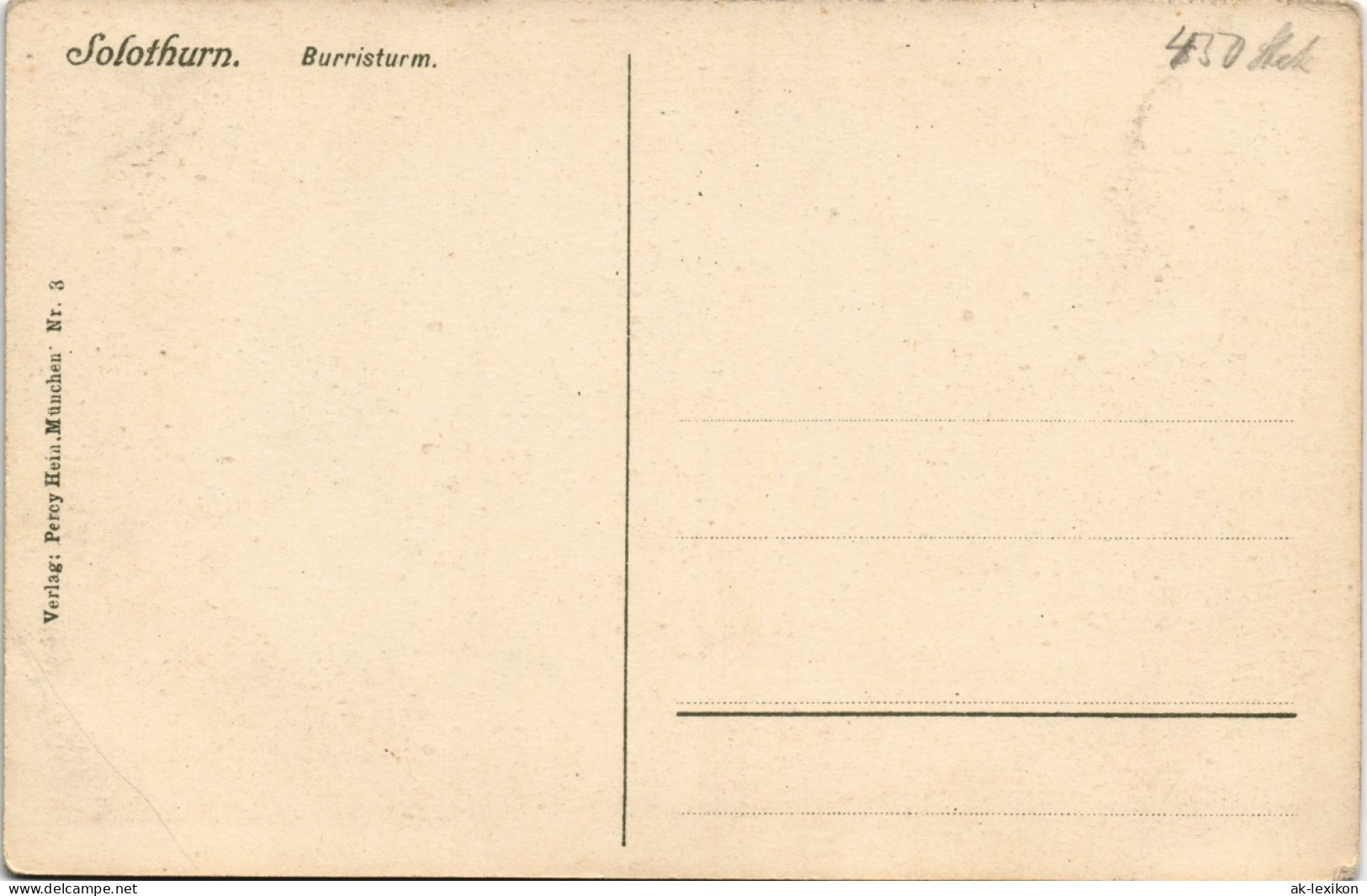 Ansichtskarte Solothurn Soleure/ Soletta Burristurm 1920 - Autres & Non Classés