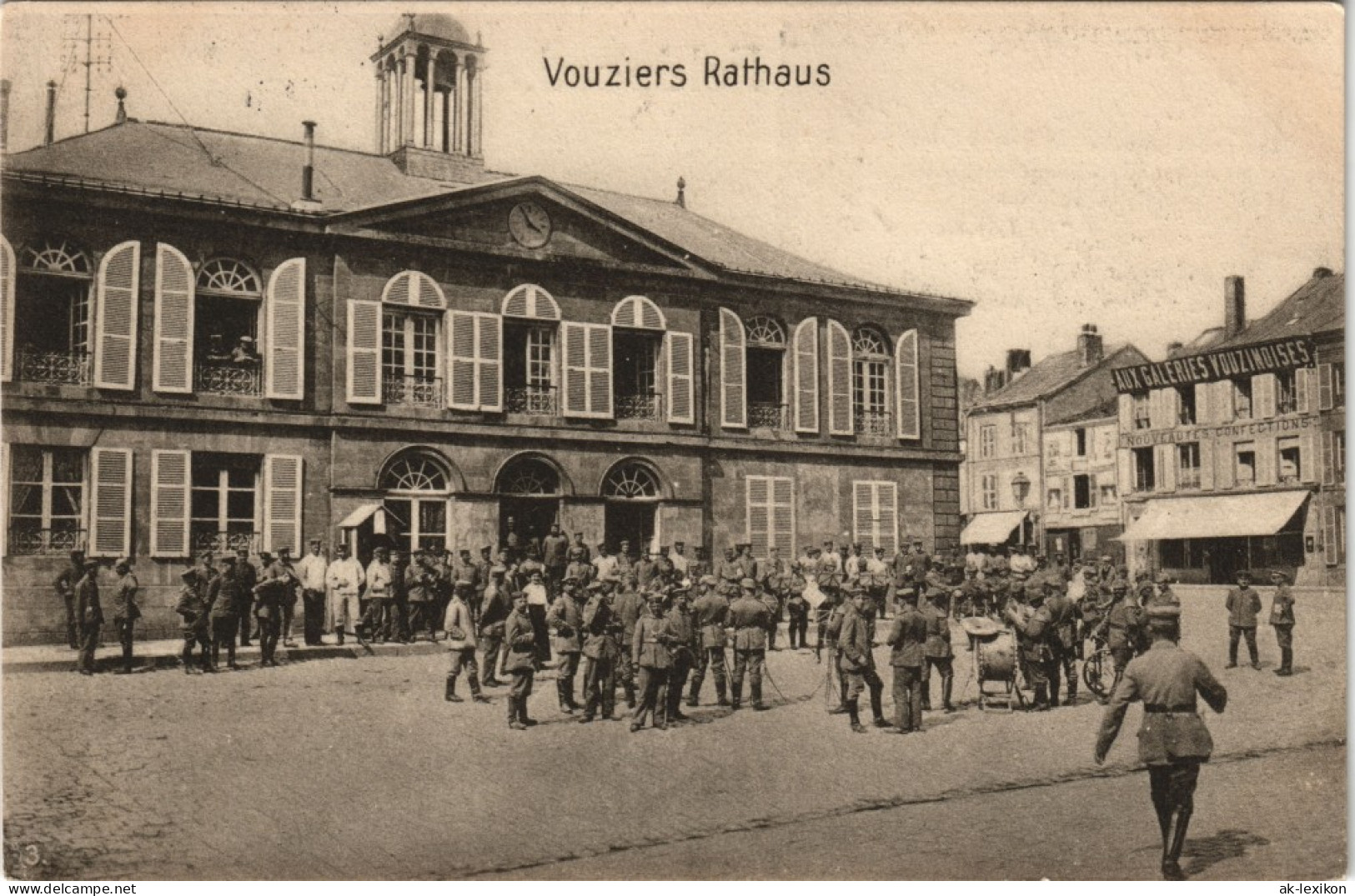CPA Vouziers Vouziers Rathaus Feldpostkarte 1. WK 1916   Als Deutsche Feldpost - Vouziers