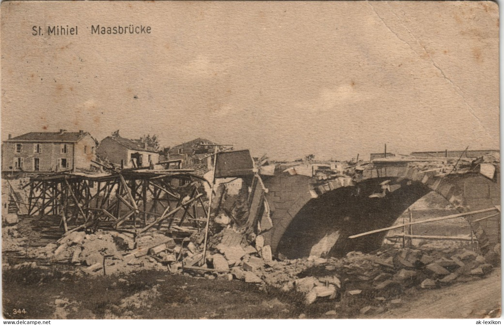 CPA Saint-Mihiel Feldpostkarte 1. WK  Maas-Brücke 1916  (dt. Feldpoststempel) - Autres & Non Classés