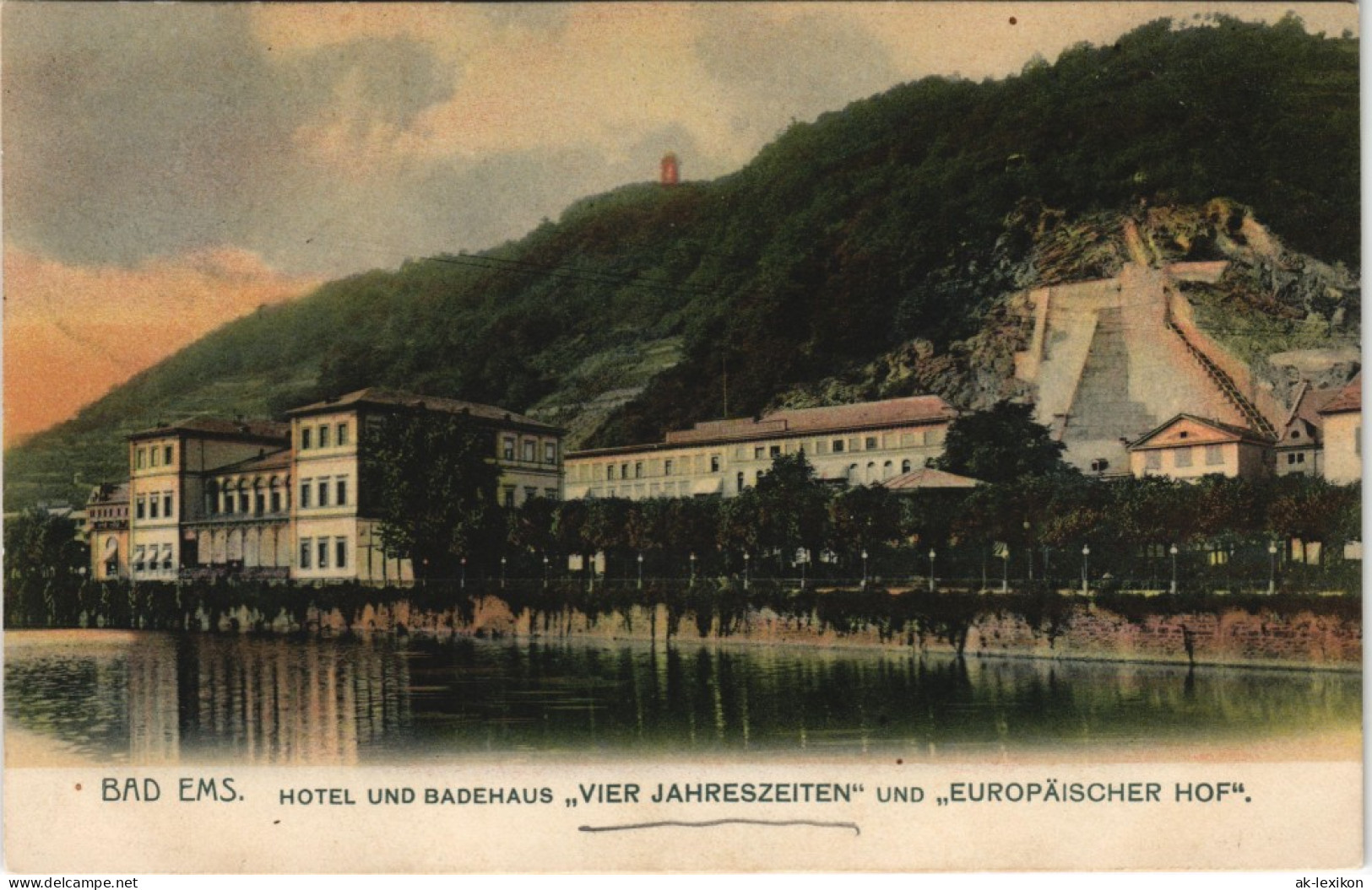 Bad Ems HOTEL BADEHAUS HOTEL VIER JAHRESZEITEN UND EUROPÄISCHER HOF 1905 - Bad Ems