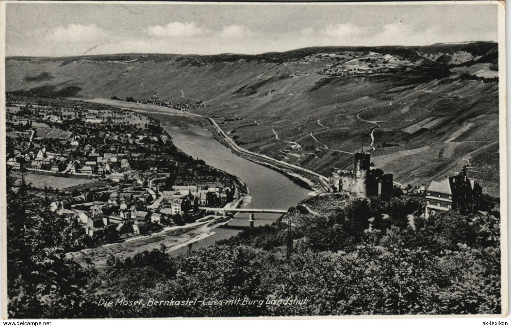 Bernkastel-Kues Berncastel-Cues Panorama-Ansicht Mosel Und Burg Landshut 1938 - Bernkastel-Kues