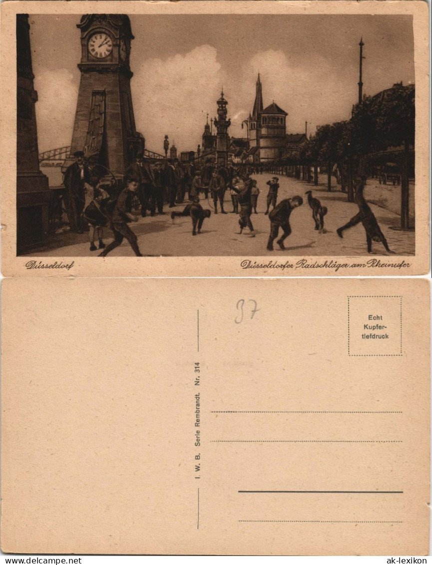 Ansichtskarte Düsseldorf Düsseldorfer Radschläger Am Rheinufer 1920 - Duesseldorf