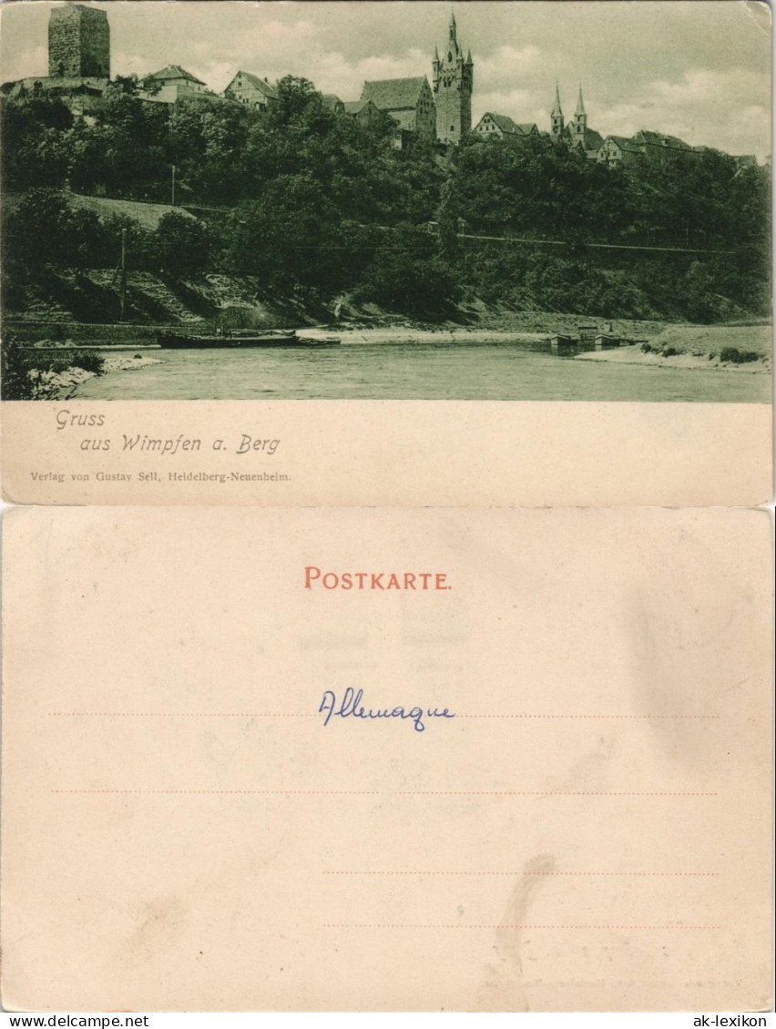 Ansichtskarte Bad Wimpfen Panorama Ansicht Wimpfen Am Berg 1900 - Bad Wimpfen