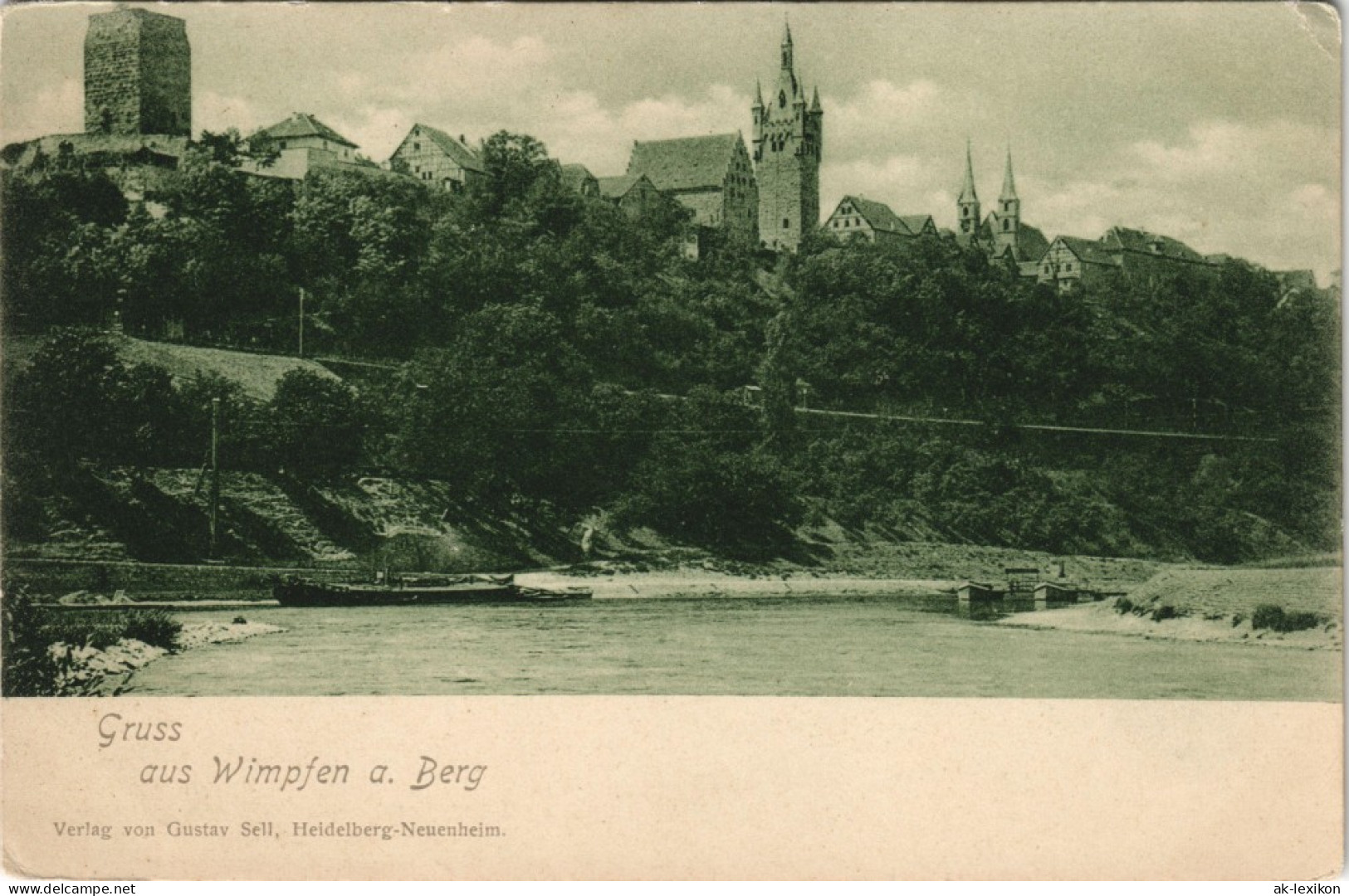 Ansichtskarte Bad Wimpfen Panorama Ansicht Wimpfen Am Berg 1900 - Bad Wimpfen