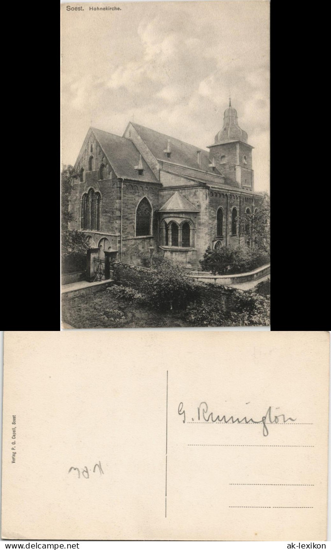 Ansichtskarte Soest Partie A.d. Kirche Hohnekirche 1910 - Soest