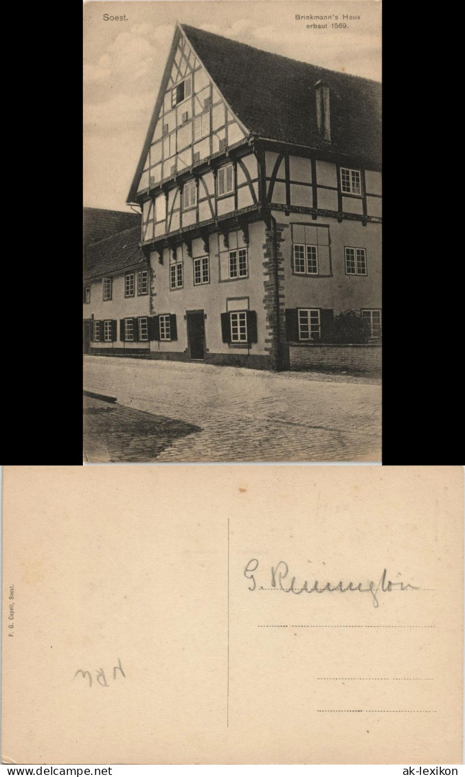 Ansichtskarte Soest Brinkmann's Haus 1910 - Soest