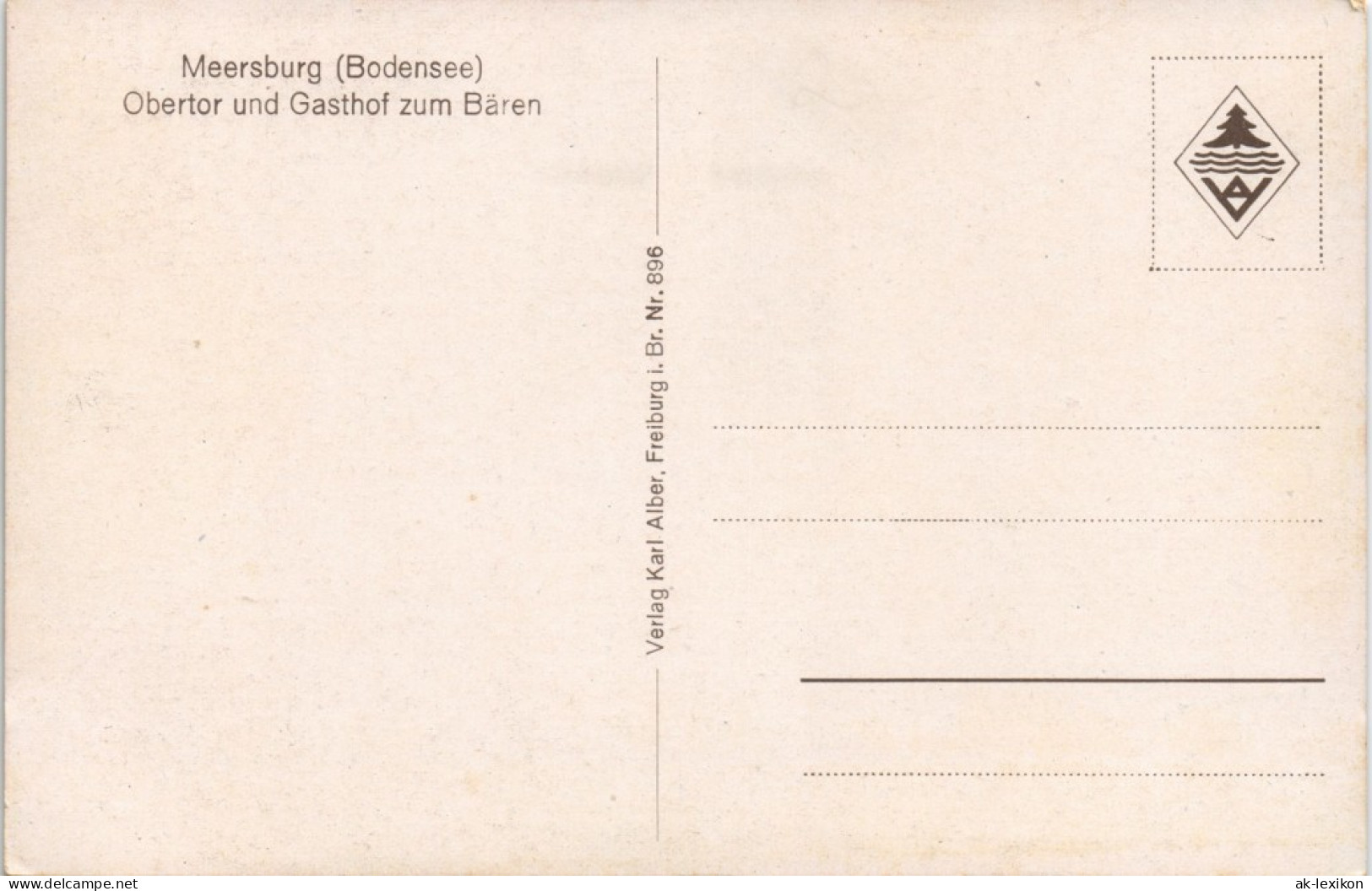 Ansichtskarte Meersburg Obertor Und Gasthof Zum Bäre - Künstlerkarten 1916 - Meersburg