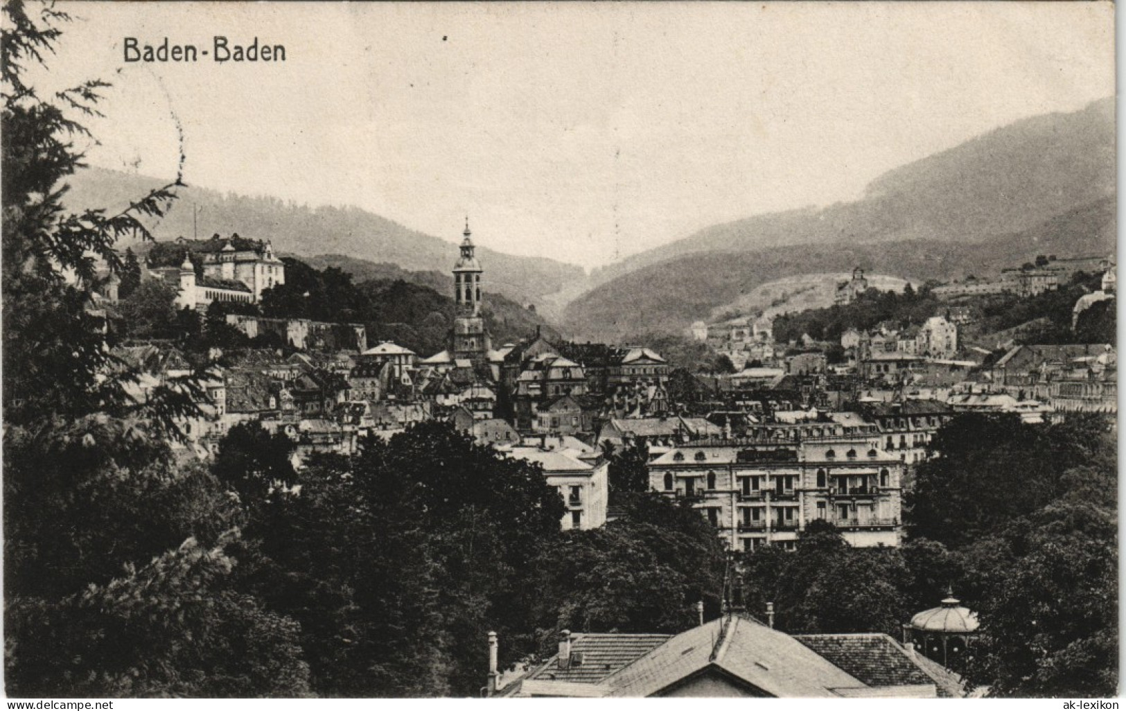 Ansichtskarte Baden-Baden Totale 1911 - Baden-Baden