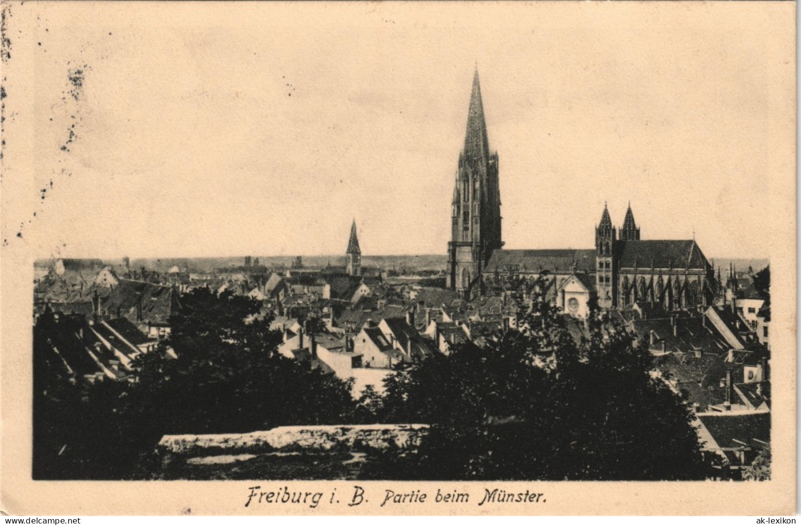 Ansichtskarte Freiburg Im Breisgau Blick über Die Dächer Zum Münster 1911 - Freiburg I. Br.