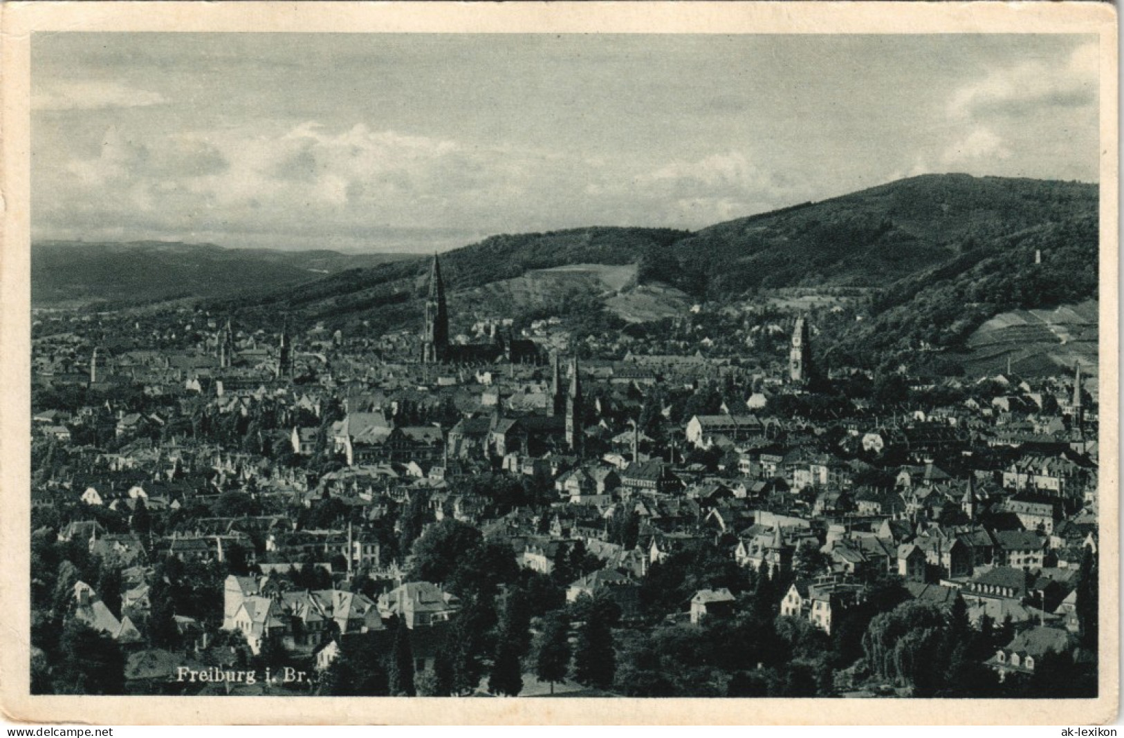 Ansichtskarte Freiburg Im Breisgau Totale 1929 - Freiburg I. Br.