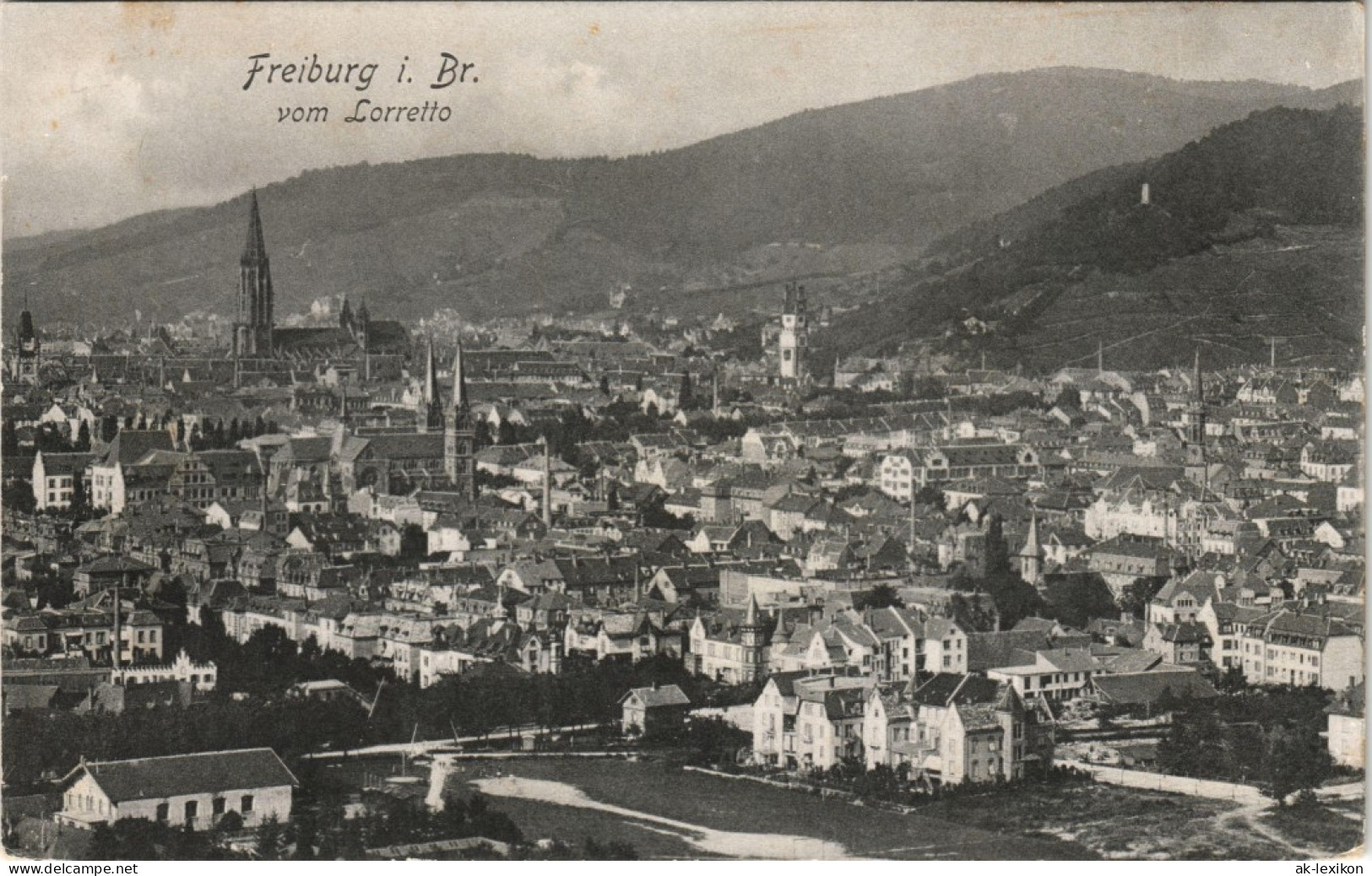 Ansichtskarte Freiburg Im Breisgau Vom Loretto 1906 - Freiburg I. Br.