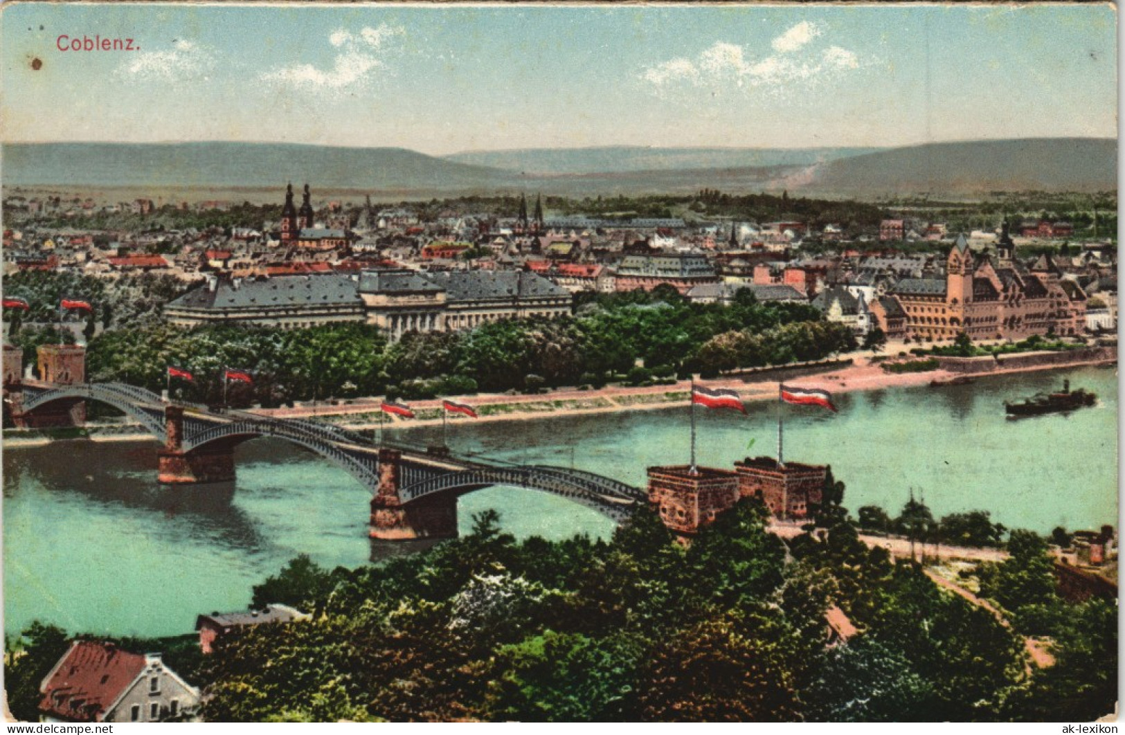 Ansichtskarte Koblenz Stadt Und Brücke 1911 - Koblenz