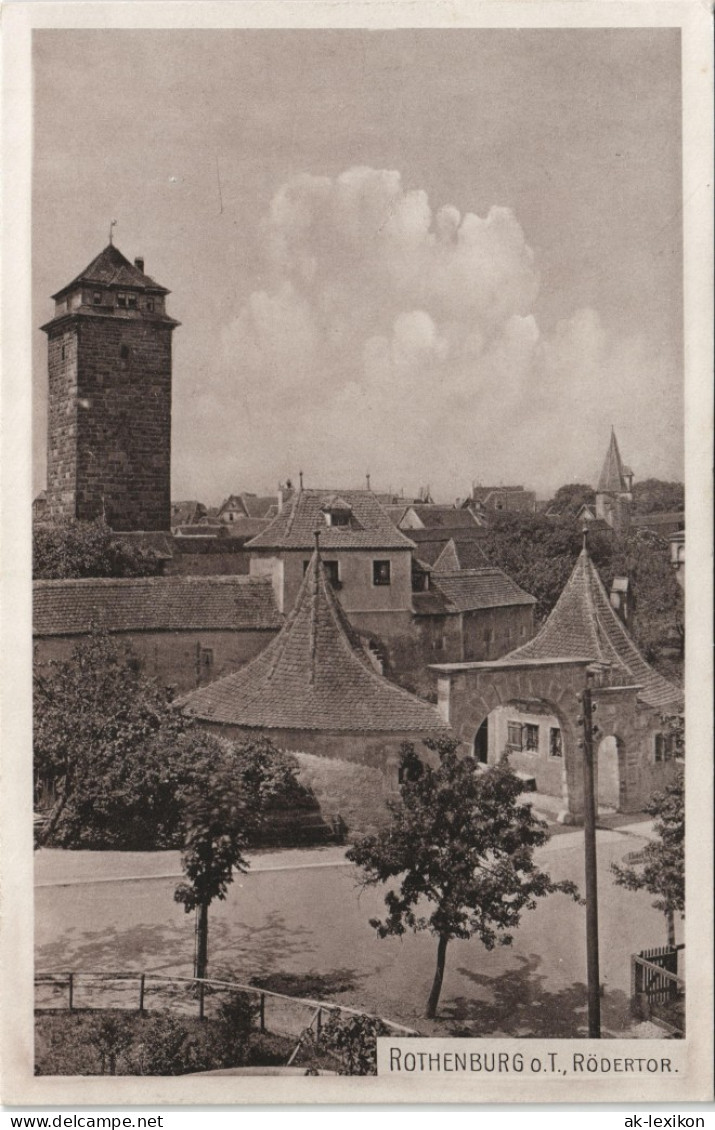 Ansichtskarte Rothenburg Ob Der Tauber Rödertor, Stadt - Straße 1928 - Rothenburg O. D. Tauber