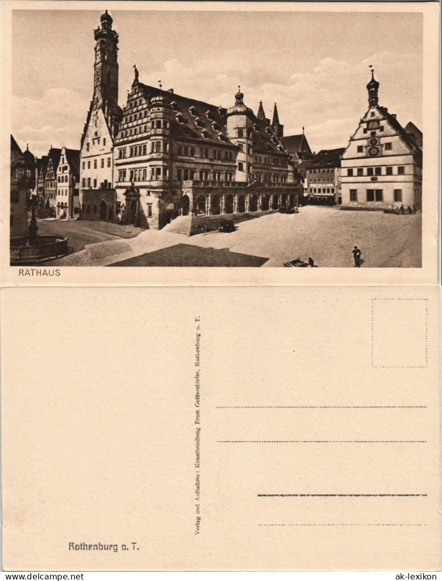 Ansichtskarte Rothenburg Ob Der Tauber Rathaus 1913 - Rothenburg O. D. Tauber