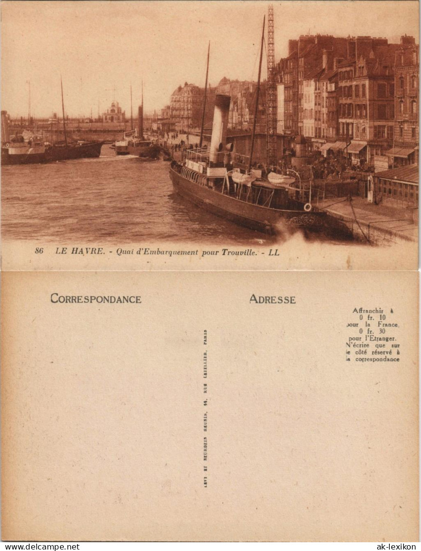 CPA Le Havre Hafen, Quai D'Embarquement Pour Trouville 1910 - Porto