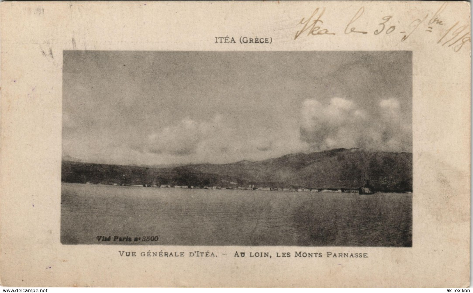 Postcard Itea Ιτέα ITÉA (GRÈCE) AU LOIN, LES MONTS PARNASSE 1918 - Grèce