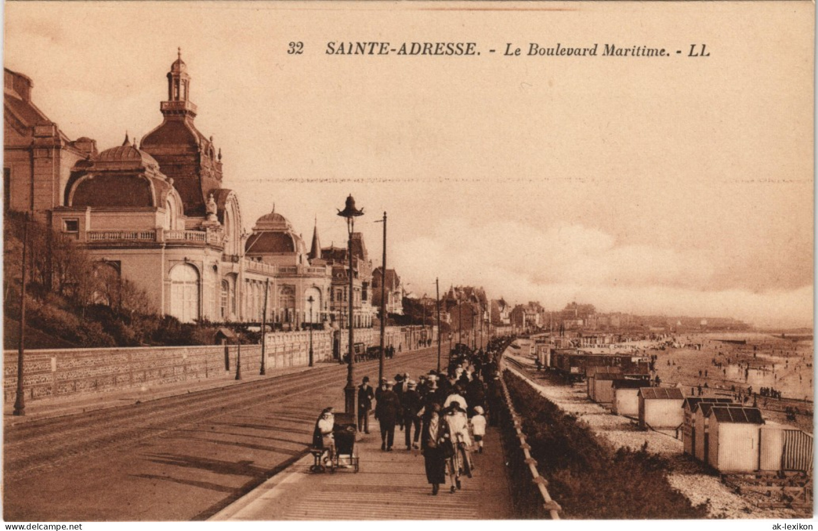 CPA Sainte-Adresse Le Boulevard Maritime, Strandpromenade 1920 - Sainte Adresse