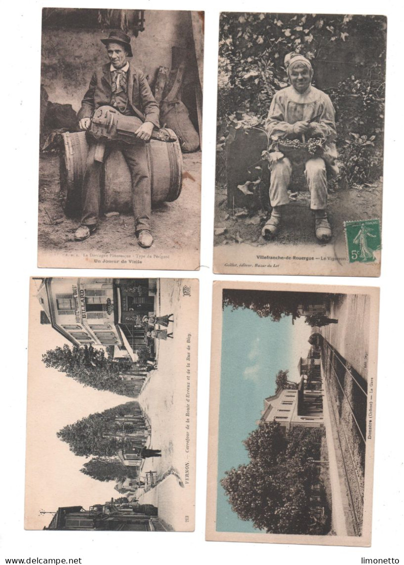 FRANCE-  Lot De 99 Cartes Anciennes, Pas De Grandes Villes ( Paris Lyon Marseille ) Bon état Général - 5 - 99 Postkaarten
