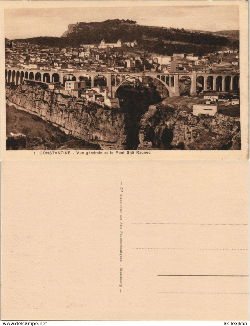 Constantine قسنطينة Panorama-Ansicht Vue Generale Pont Sidi Rached 1910 - Constantine