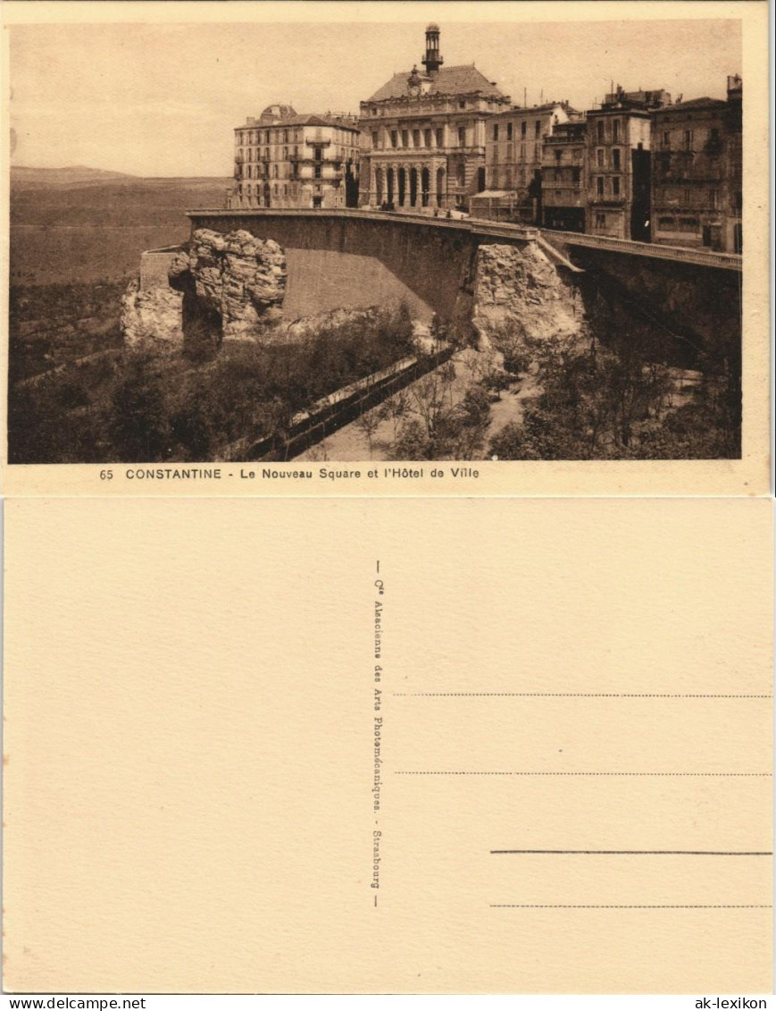 Constantine قسنطينة Le Nouveau Square Et L'Hôtel De Ville, Panoramic View 1910 - Constantine