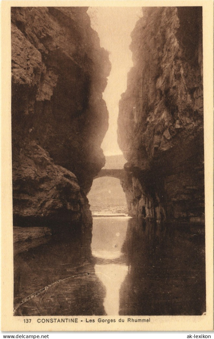 Constantine قسنطينة Les Gorges Du Rhummel, Felsen Schlucht Algerien 1910 - Constantine