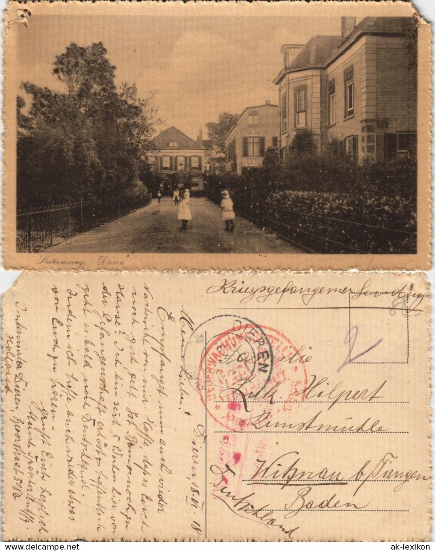 Postkaart Dieren-Rheden Stationsweg 1916 - Autres & Non Classés