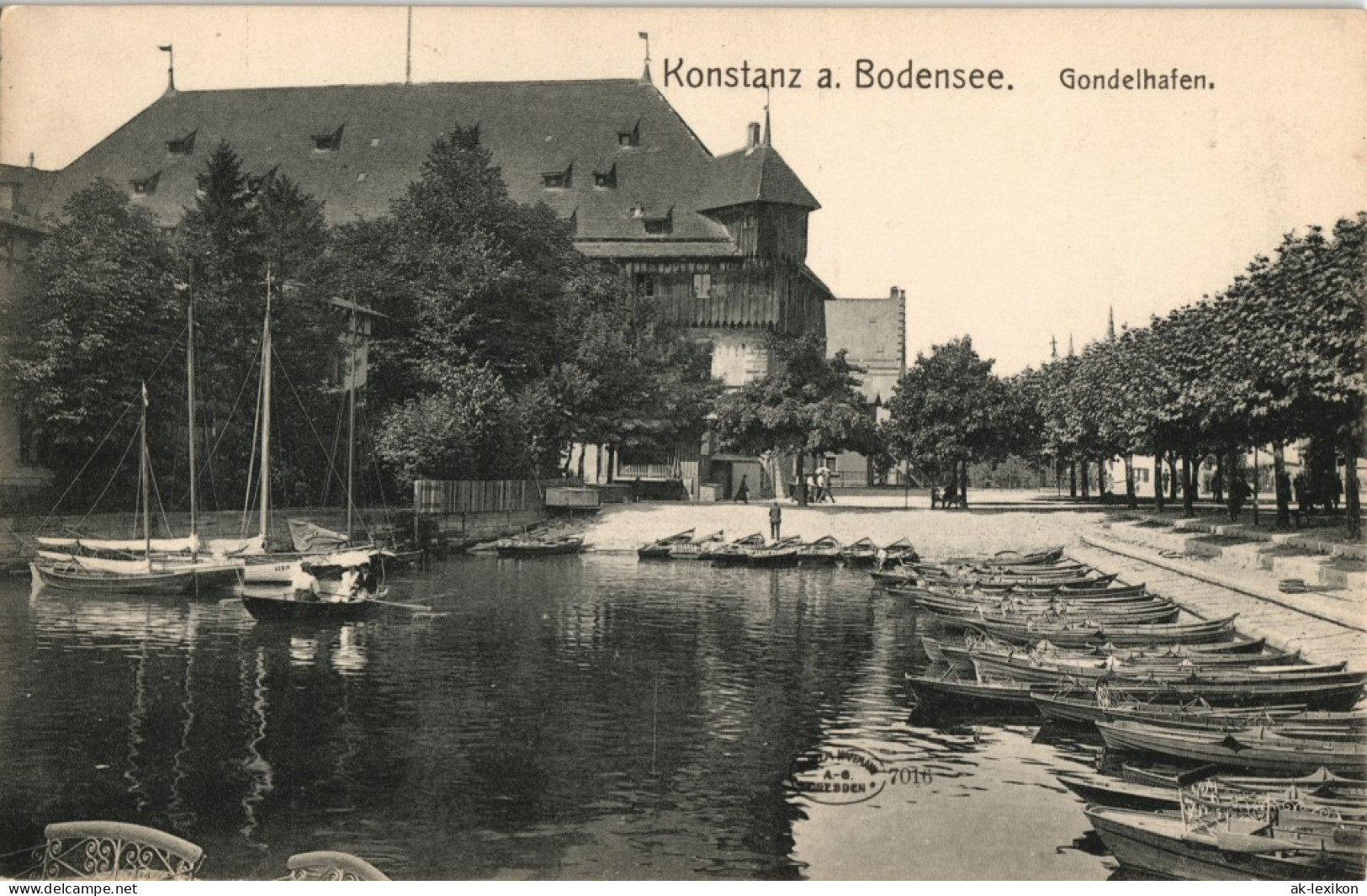 Ansichtskarte Konstanz Gondelhafen 1912 - Konstanz