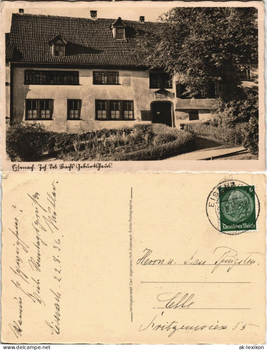 Ansichtskarte Eisenach Johann Sebastian Bach's Geburtshaus 1936 - Eisenach