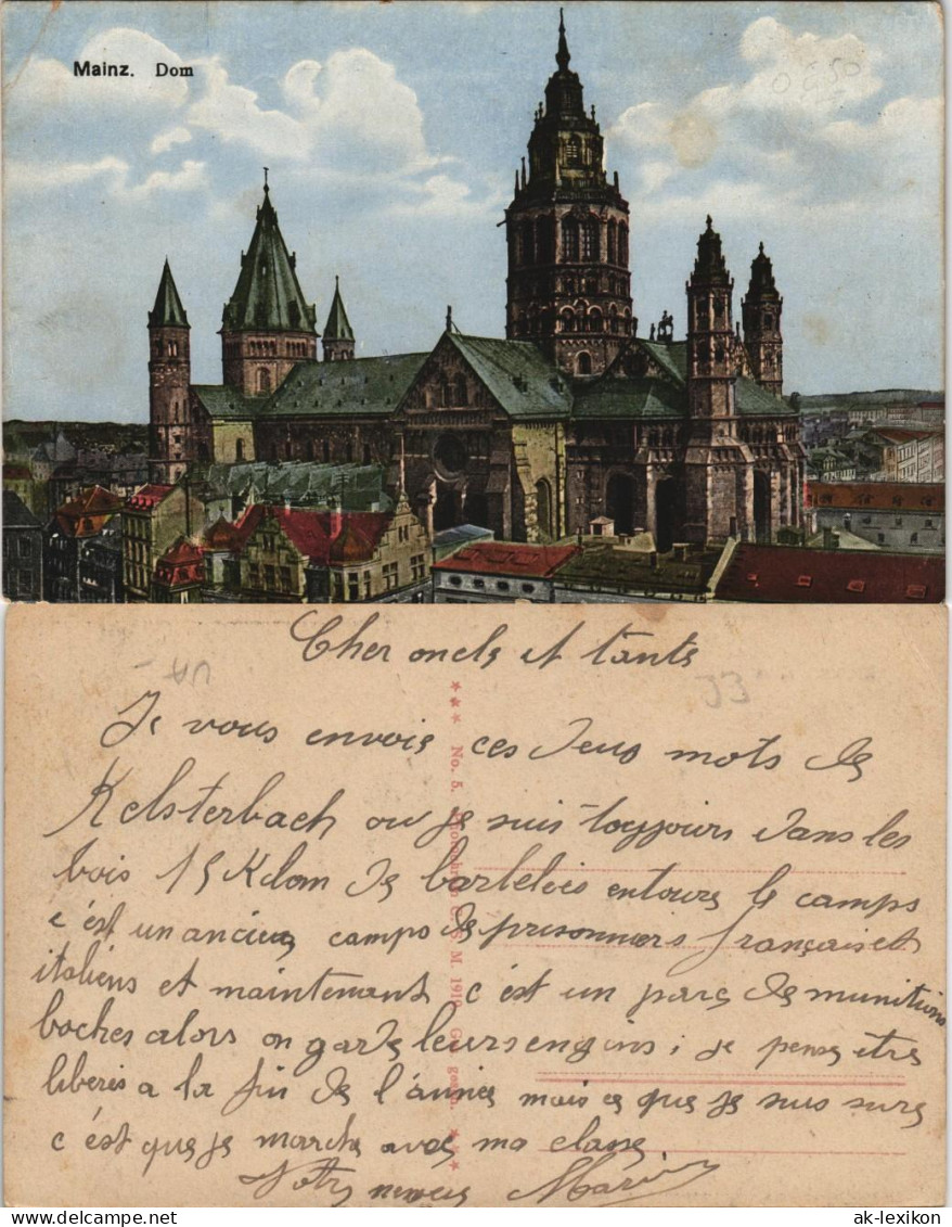 Ansichtskarte Mainz Dom Panorama Gesamtansicht 1920 - Mainz