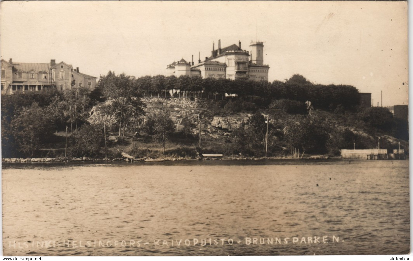 Foto Helsinki Helsingfors Kaivopuisto - Brunsparken 1916 Privatfoto - Finlandia